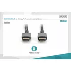 Digitus Kabel połączeniowy PREMIUM DisplayPort 8K60Hz UHD DP/DP M/M 3m Czarny