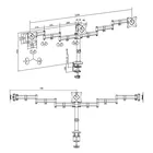 LogiLink Uchwyt na 3 monitory, 13-27 cali, max. 3x8kg.