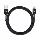 TB Kabel USB-USB C 1.5m czarny sznurek premium