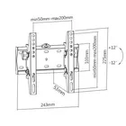 Gembird Uchwyt ścienny do telewizora (regulowany), 23 cale-42 cale
