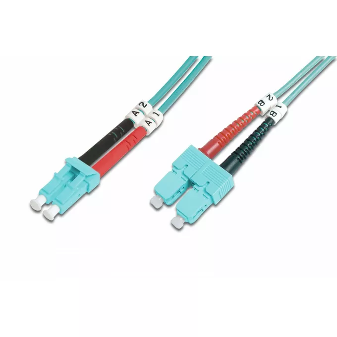 Digitus Patchcord światłowodowy FO LC-SC MM 50/125 OM3 duplex LSOH 5m