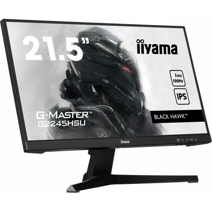 IIYAMA Monitor 22 cale G2245HSU-B1 IPS,FHD,100Hz,1ms,2xUSB,HDMI,DP,2x2W,  FreeSync