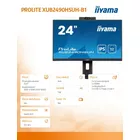 IIYAMA Monitor 24 cale XUB2490HSUH-B1 IPS,FHD,CAM,MIC,HDMI,DP,3xUSB(3.2),  100Hz,250cd,4ms,ADAPTIVE SYNC,FlickerFree,2x2W,WINDOWS HELLO