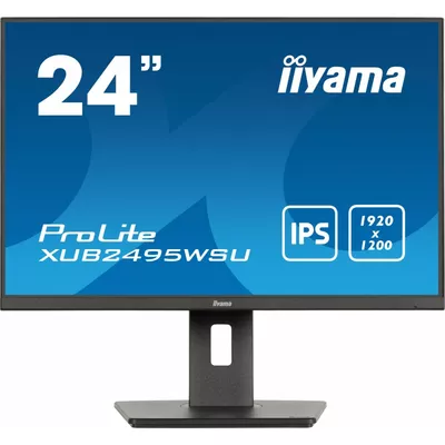 IIYAMA Monitor 24 cale XUB2495WSU-B7 IPS,16:10,300cd,4ms,HDMI,DP,3xUSB(3.2), 1xUSB-c,2x2W,FlickerFree,HAS(150mm)