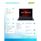 Acer Notebook Nitro V15 ANV15-51-566R  ESHELL/i5-13420H/16GB/1TB/RTX4050/15.6