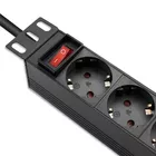 Qoltec Listwa zasilająca PDU do RACK 10&quot; | 1U | 16A | 4xSchuko | 1.8m