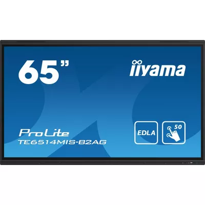 IIYAMA Monitor interaktywny 65 cali TE6514MIS-B2AG, INFRARED,50pkt,VA,4K, 7H,WiFi,MIC,USB, ANDROID 13, Google EDLA