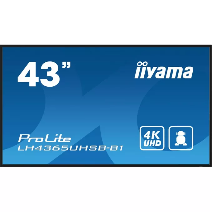 IIYAMA Monitor 43 cale LH4365UHSB-B1 24/7, IPS, ANDROID 11, 4K, 800cd