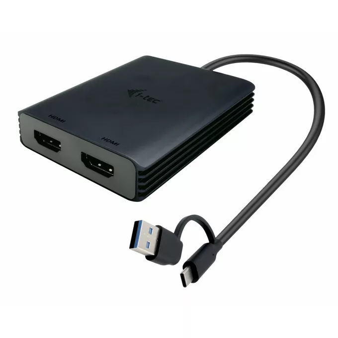 i-tec Adapter USB-A/USB-C Dual 4K/60 Hz HDMI Video