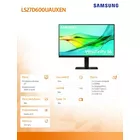 Samsung Monitor 27 cale ViewFinity S60UD IPS 2560x1440 WQHD 16:9 1xHDMI 2xDP(In+Out) 1xUSB-C 90W 3xUSB 3.0 LAN KVM 5ms PinP/PbyP 100Hz HAS+PIV płaski 3YOn-Sit