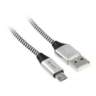 Tracer Kabel USB 2.0 AM-micro 1m czarno-srebrny