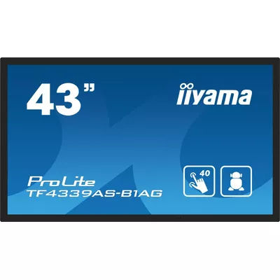 IIYAMA Monitor 43 cale TF4339AS-B1AG,IPS,4K,HDMIx2,DP,RJ45,3xUSB,40pkt,      ANDROID,24/7