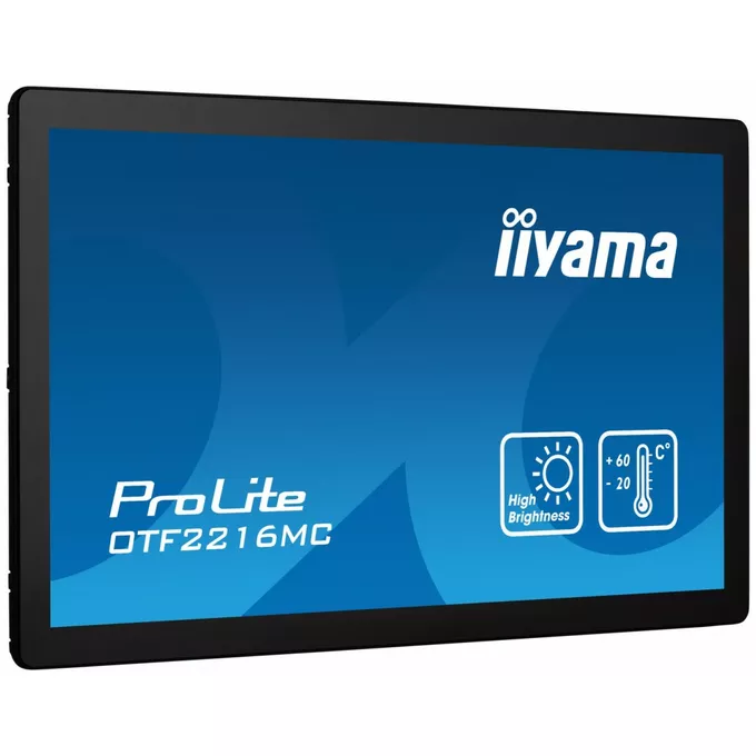 IIYAMA Monitor 22 cale OTF2216MC-B1, VA,poj.10pkt.1100cd,IP65,outdoor, VGA, HDMI,DP,RJ45