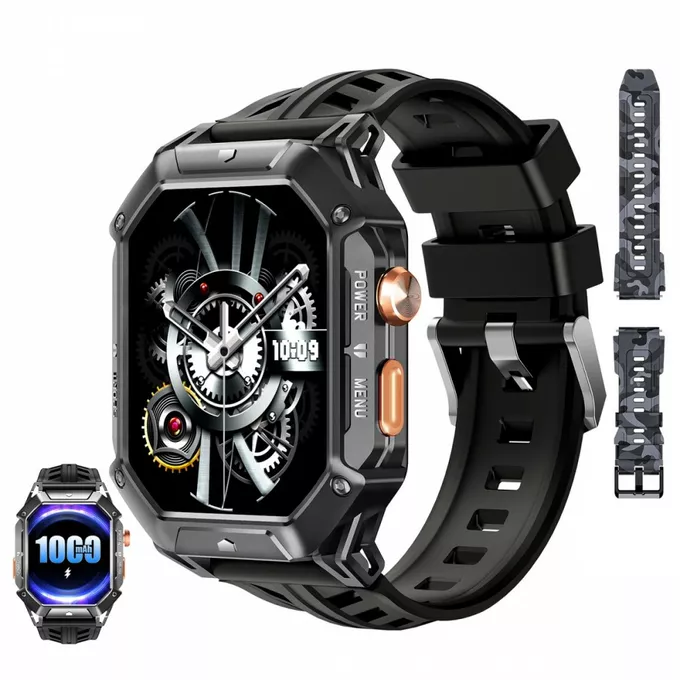 OUKITEL Smartwatch BT80 2.13&quot; 1000 mAh czarny