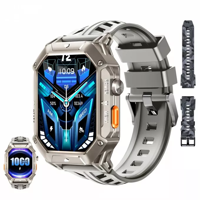 OUKITEL Smartwatch BT80 2.13&quot; 1000 mAh szary