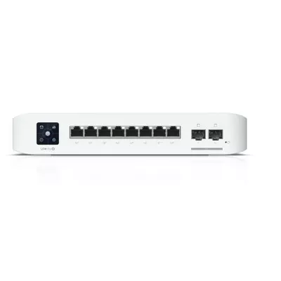 UBIQUITI Przełącznik UniFi  8 PoE USW-PRO-8-POE, 6 portów 1 GbE PoE+,              2 porty 1 GbE PoE++, 2 porty 10G SFP+, 120W