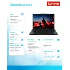 Lenovo Notebook ThinkPad L14 G5 21L10031PB W11Pro Ultra 7 155U/16GB/1TB/INT/14.0 FHD/Black/3YRS OS + 1YR Premier Support + CO2 Offset