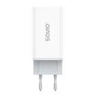 Savio Ładowarka sieciowa 65W GaN LA-07 z kablem USB-A-USB typ C 1m, biała