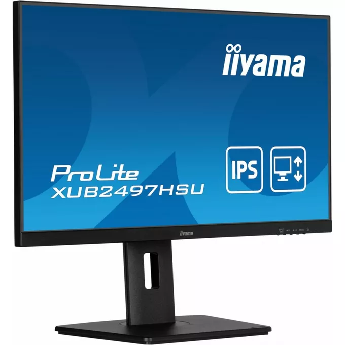 IIYAMA Monitor 24 cale XUB2497HSU-B2 IPS, HDMI, DP, 2x2W, 2xUSB, Pivot, HAS(150mm)