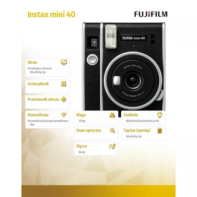 Fujifilm Aparat Instax mini 40 czarny