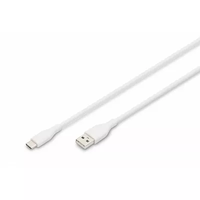 Digitus Kabel zasilający silikonowy USB-C - USB-C, USB 2.0 60W, 2m Biały