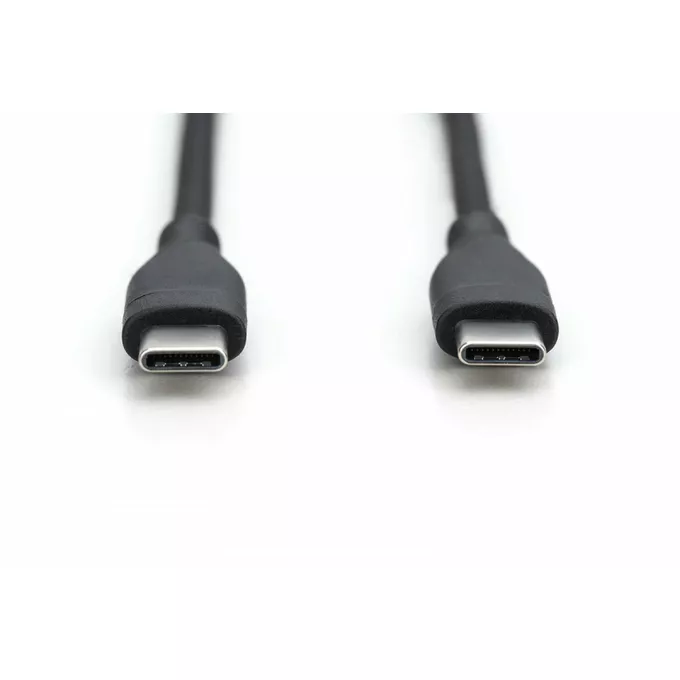 Digitus Kabel zasilający silikonowy USB-C - USB-C, USB 2.0 60W, 1m Czarny