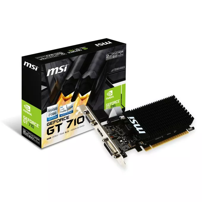 MSI Karta graficzna GeForce GT 710 2GB DDR3 64BIT DVI/D-SUB/HDMI