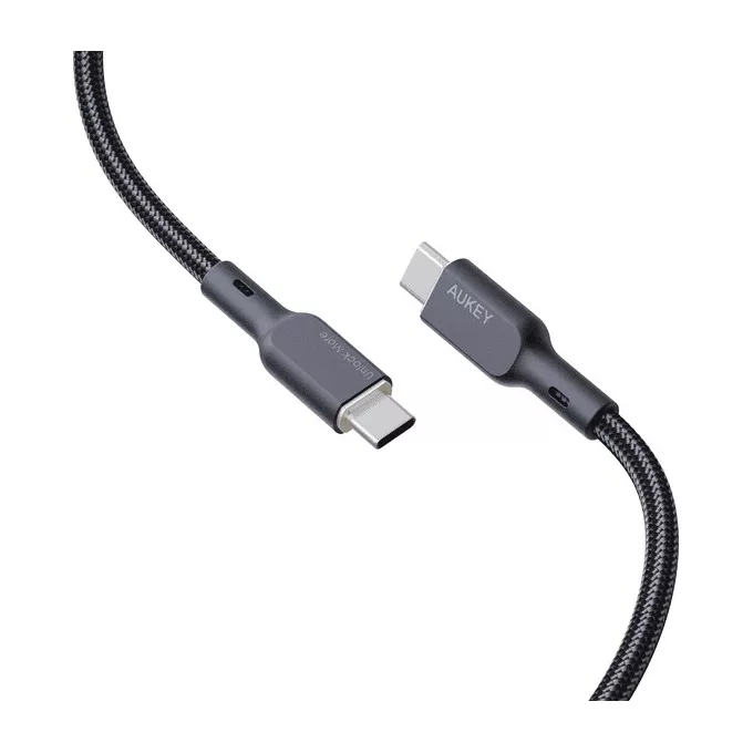 AUKEY CB-KCC101 kevlarowy kabel USB C - USB C | 1m | 5A | 100W PD | 20V