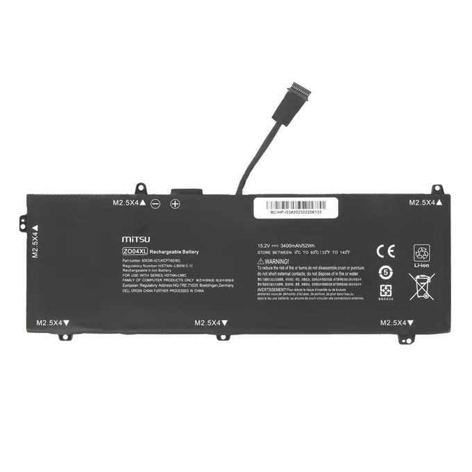 Mitsu Bateria ZO04XL do HP ZBook Studio G3 G4 3400 mAh (52 Wh) 15.2V