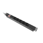 Lanberg Listwa zasilająca  rack PDU 19 cali 1U  16A 5x230V  2m czarna C14