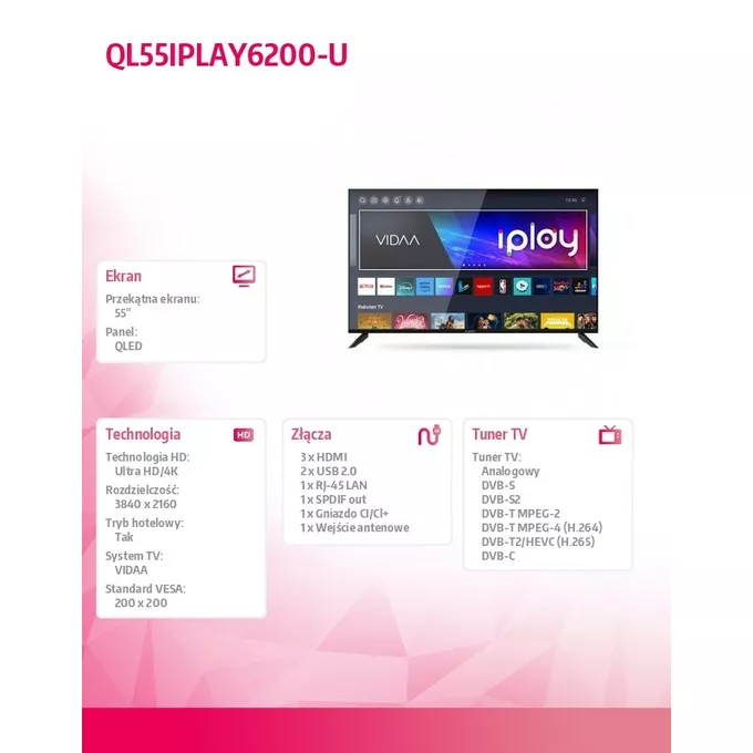 Allview Telewizor QLED 55 cali QL55IPLAY6200-U