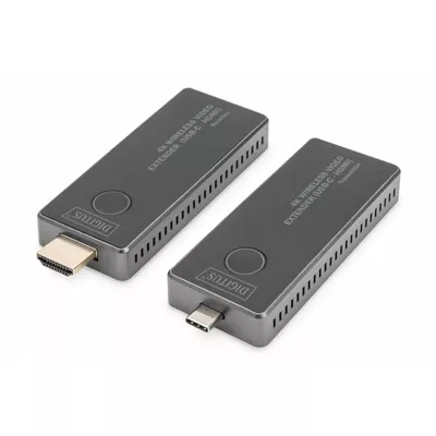 Digitus Przedłużacz/Extender USB-C - HDMI bezprzewodowy 30m UHD 4K30Hz audio (zestaw)