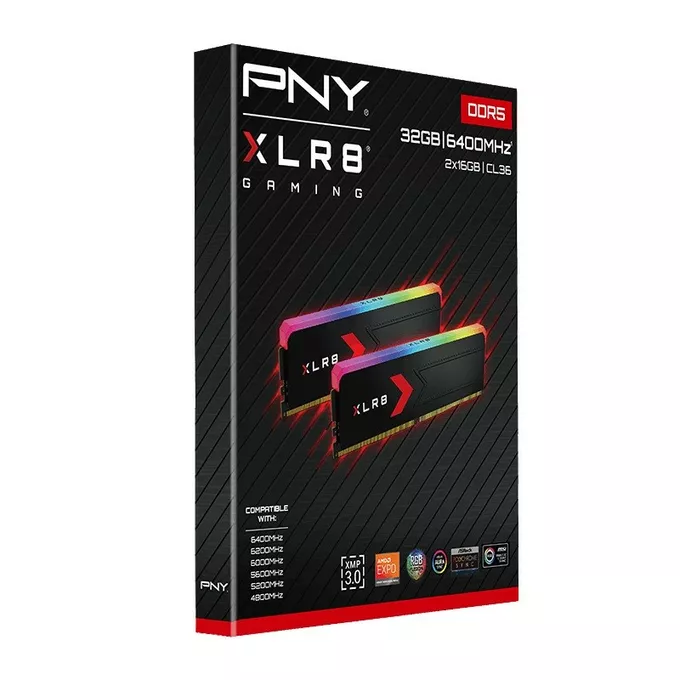 PNY Pamięć DDR5 XLR8 RGB 32GB (2x16GB) 6400 C36