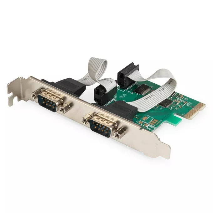 Digitus Karta rozszerzeń (Kontroler) RS232 PCI Express, 2xDB9, Low Profile, Chipset: ASIX99100