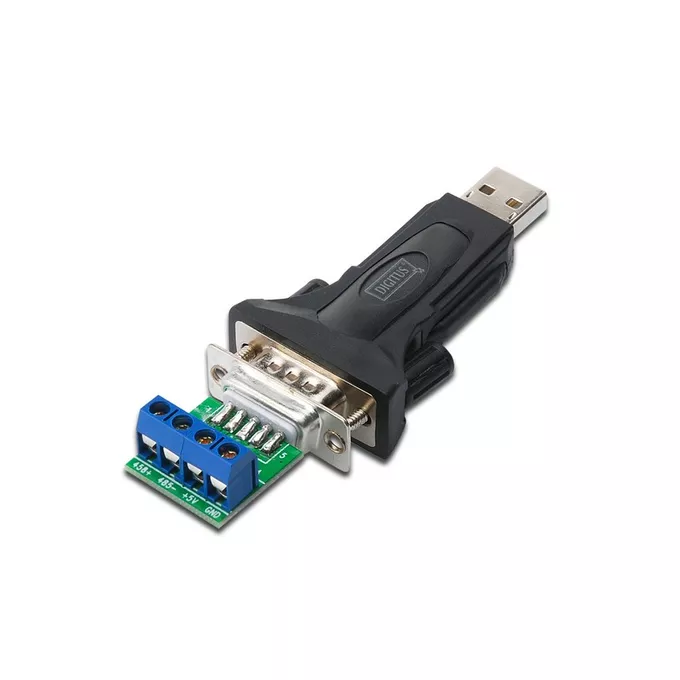 Digitus Konwerter/Adapter USB 2.0 do RS485 (DB9) z kablem USB A M/Ż dł. 80cm