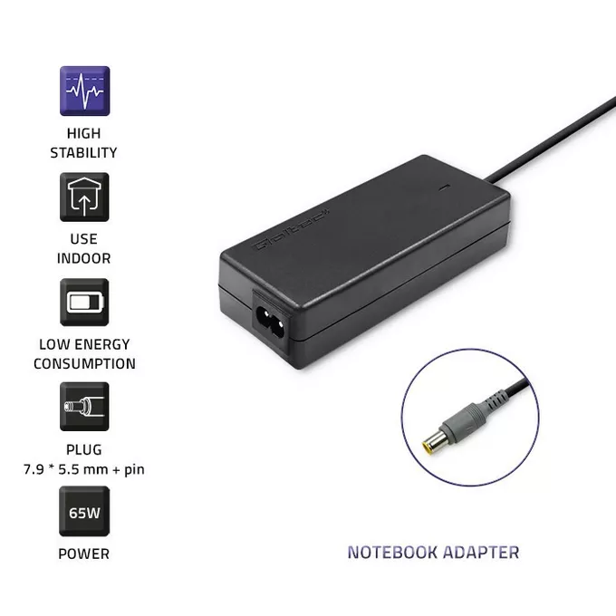 Qoltec Zasilacz dedykowany do IBM 20V | 3.52A | 7.9*5.5+pin