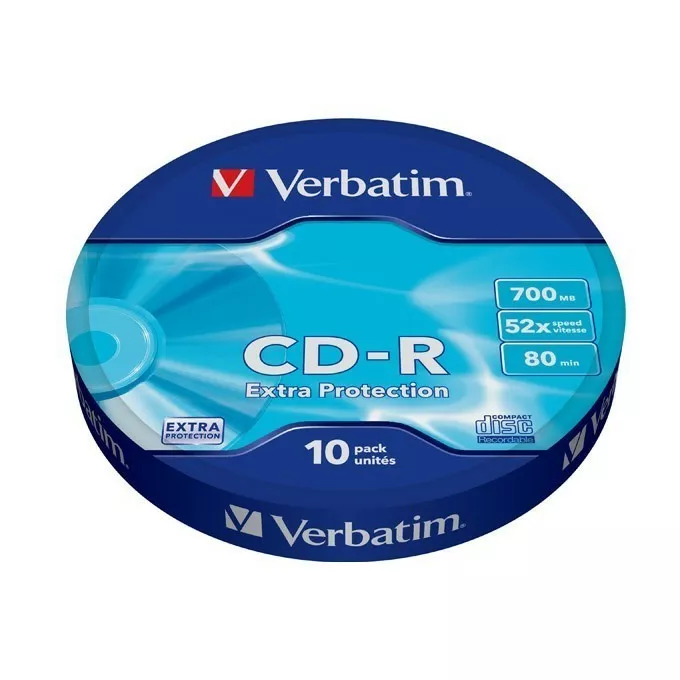 Verbatim CD-R 52x 700MB 10P SP Extra Protection Wrap 43725