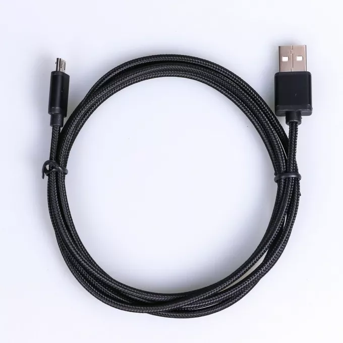 TB Kabel USB-Micro USB 1.5 m. czarny sznurek