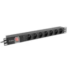 Lanberg Listwa zasilająca Rack PDU  19&quot;  1U 16A 7X 230V PL 2m czarna