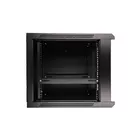 Extralink Szafka wisząca rack 9U 600x450 czarna szklane drzwi