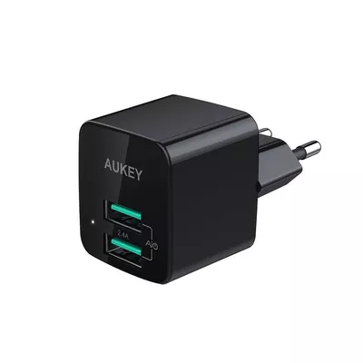 AUKEY PA-U32 Black Mini ładowarka sieciowa 2xUSB AiPower 4.8A 12W