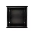 Extralink Szafka wisząca rack 12U 600x450 czarna szklane drzwi