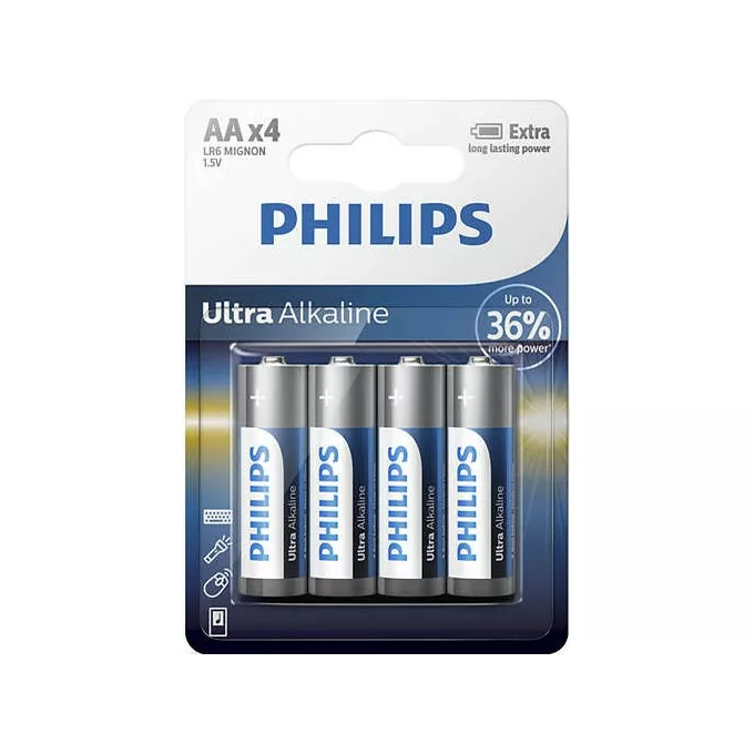 Philips Baterie Ultra Alkaline AA 4szt. blister