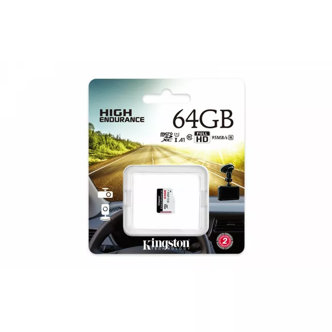 Kingston Karta microSD  64GB Endurance 95/30MB/s C10 A1 UHS-I