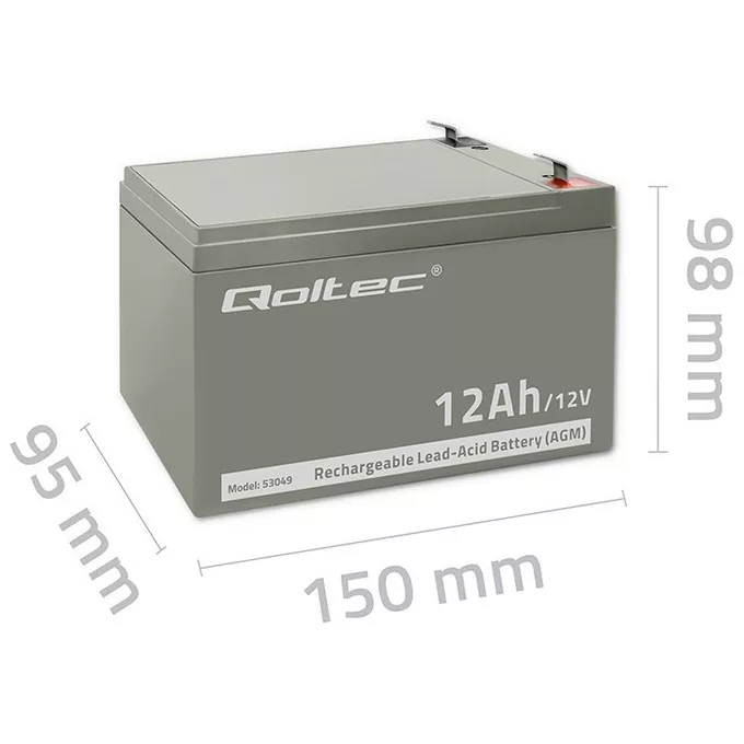 Qoltec Akumulator AGM 12V | 12Ah