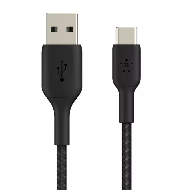 Belkin Kabel Braided USB-C USB-A 15cm czarny