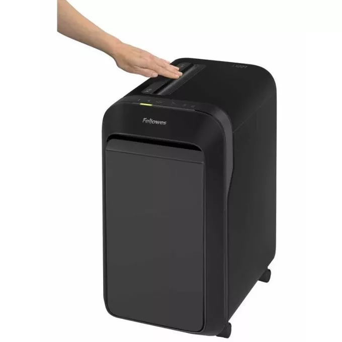 Fellowes Niszczarka LX221 czarna P-5 ścinki 2x12mm