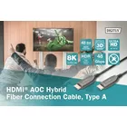 Digitus Kabel połączeniowy hybrydowy AOC HDMI 2.1 Ultra High Speed 8K/60Hz UHD HDMI A/HDMI A M/M 30m Czarny