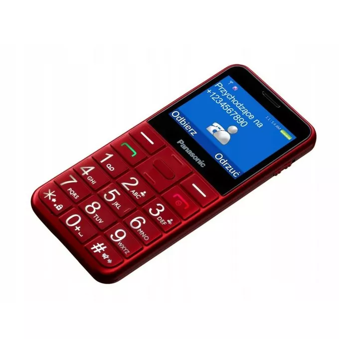 Panasonic Telefon dla seniora KX-TU155 czerwony