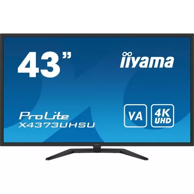 IIYAMA Monitor wielkoformatowy 43 cale X4373UHSU-B1 4K, VA, 2xHDMI, DP, mDP, 3ms, 2x7W, USBx4